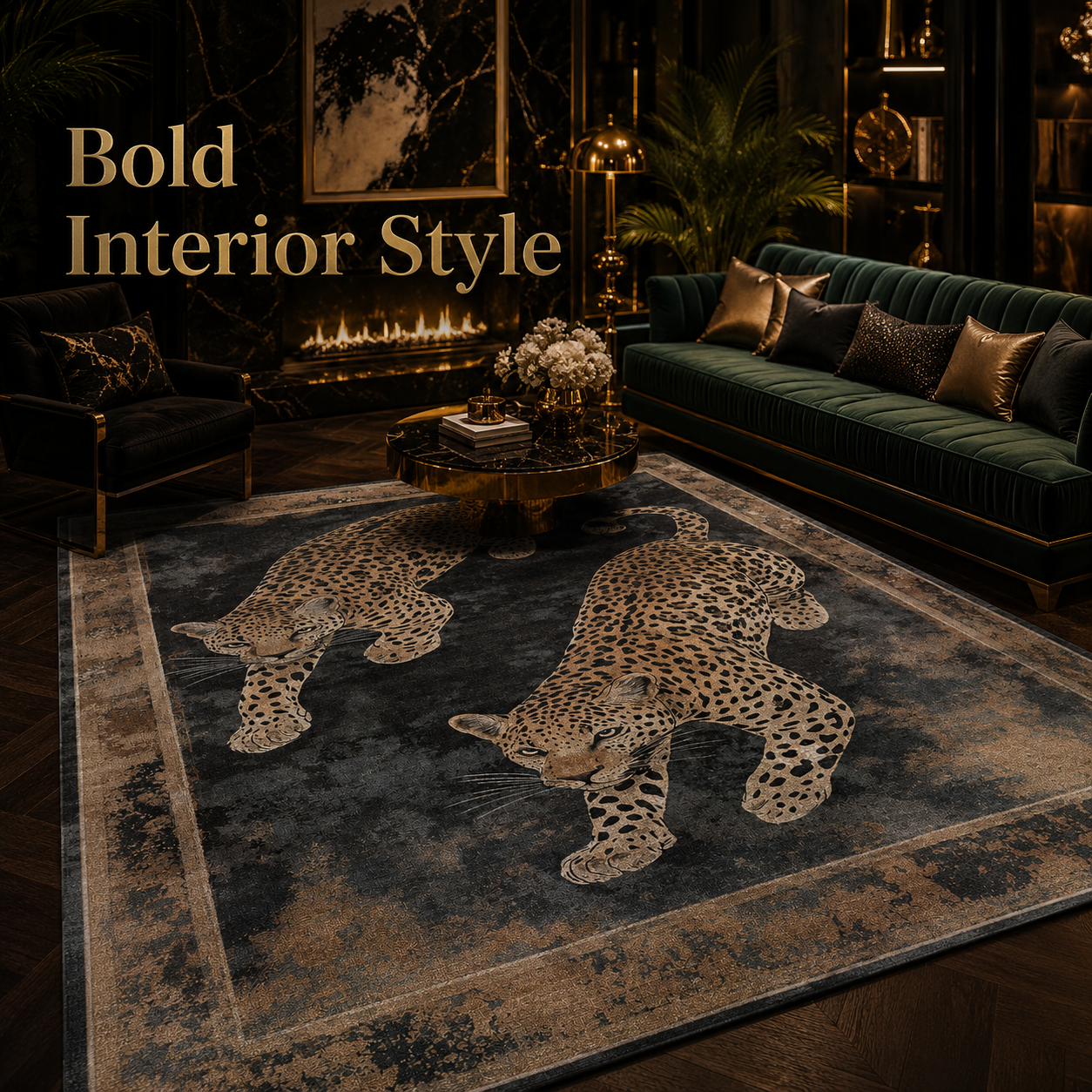 Wholesale Commercial Printing - Savara Leopard Rug Luxury Animal Print