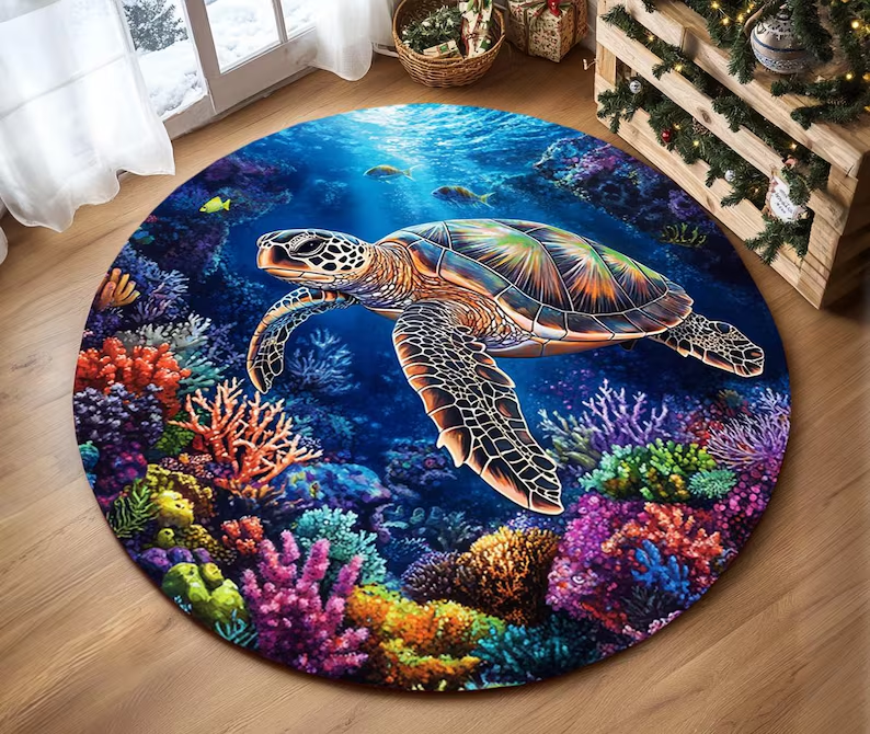 Ocean Themed Rug Sea Turtle Pr - Wholesale Commercial Printing avis et prix