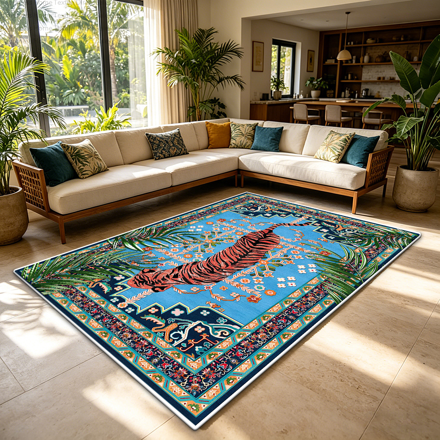 Retro Jungle Tiger Print Livin - Wholesale Commercial Printing avis et prix