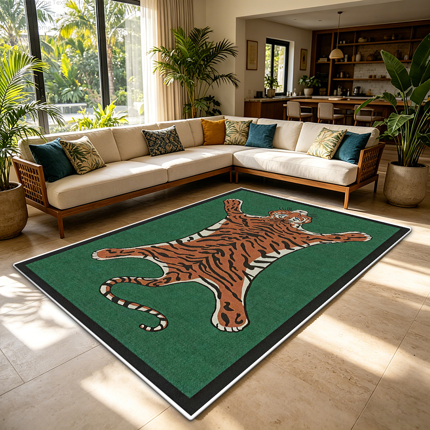 Retro Jungle Tiger Print Livin - Wholesale Commercial Printing avis et prix