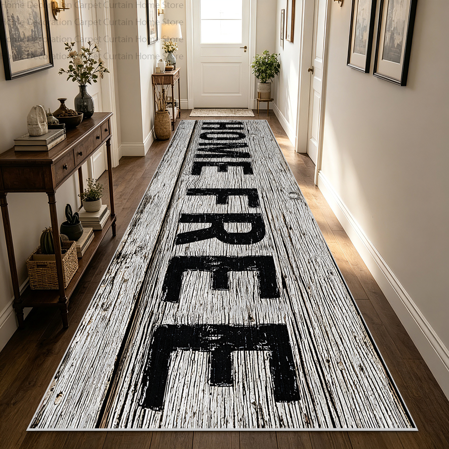 Black Vintage Wood Print Hallw - Wholesale Commercial Printing avis et prix