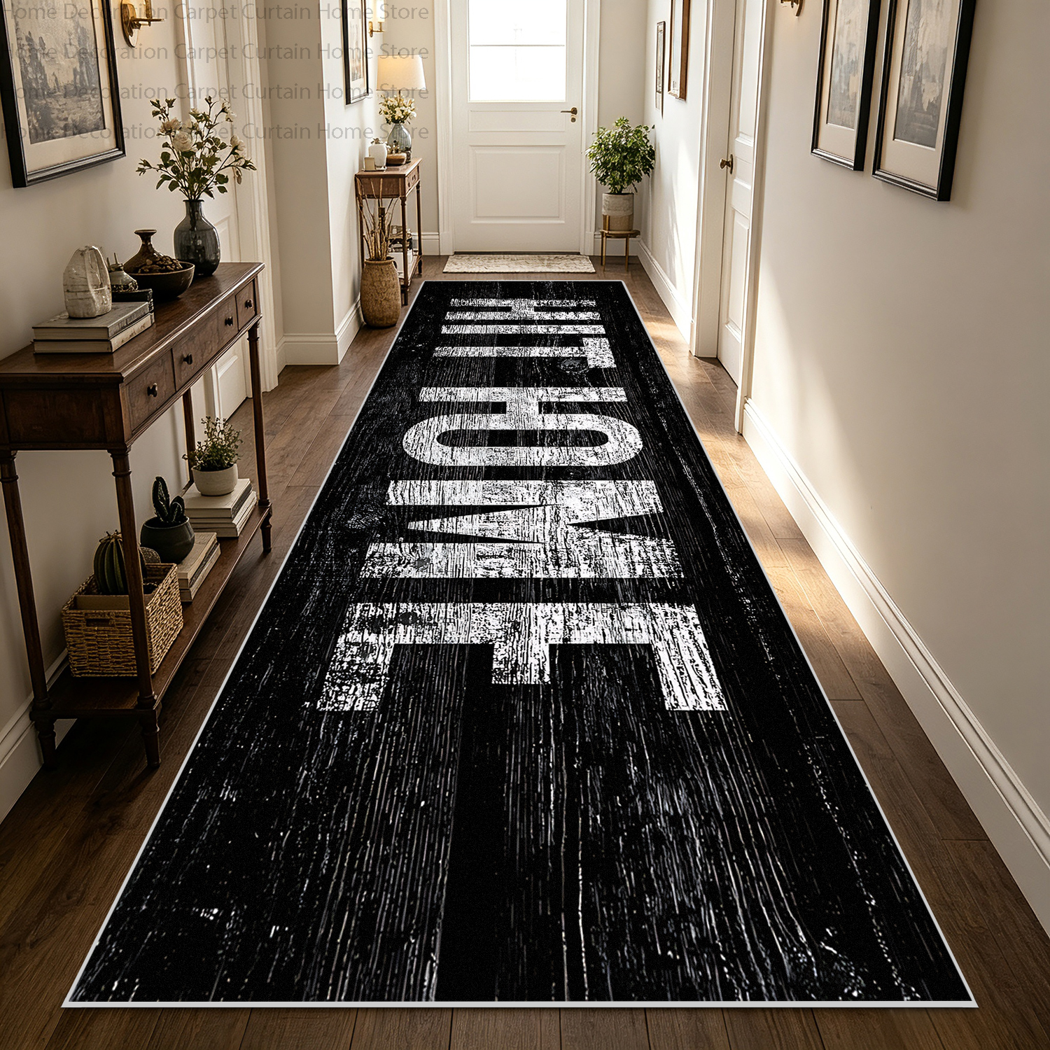 Black Vintage Wood Print Hallw - Wholesale Commercial Printing avis et prix