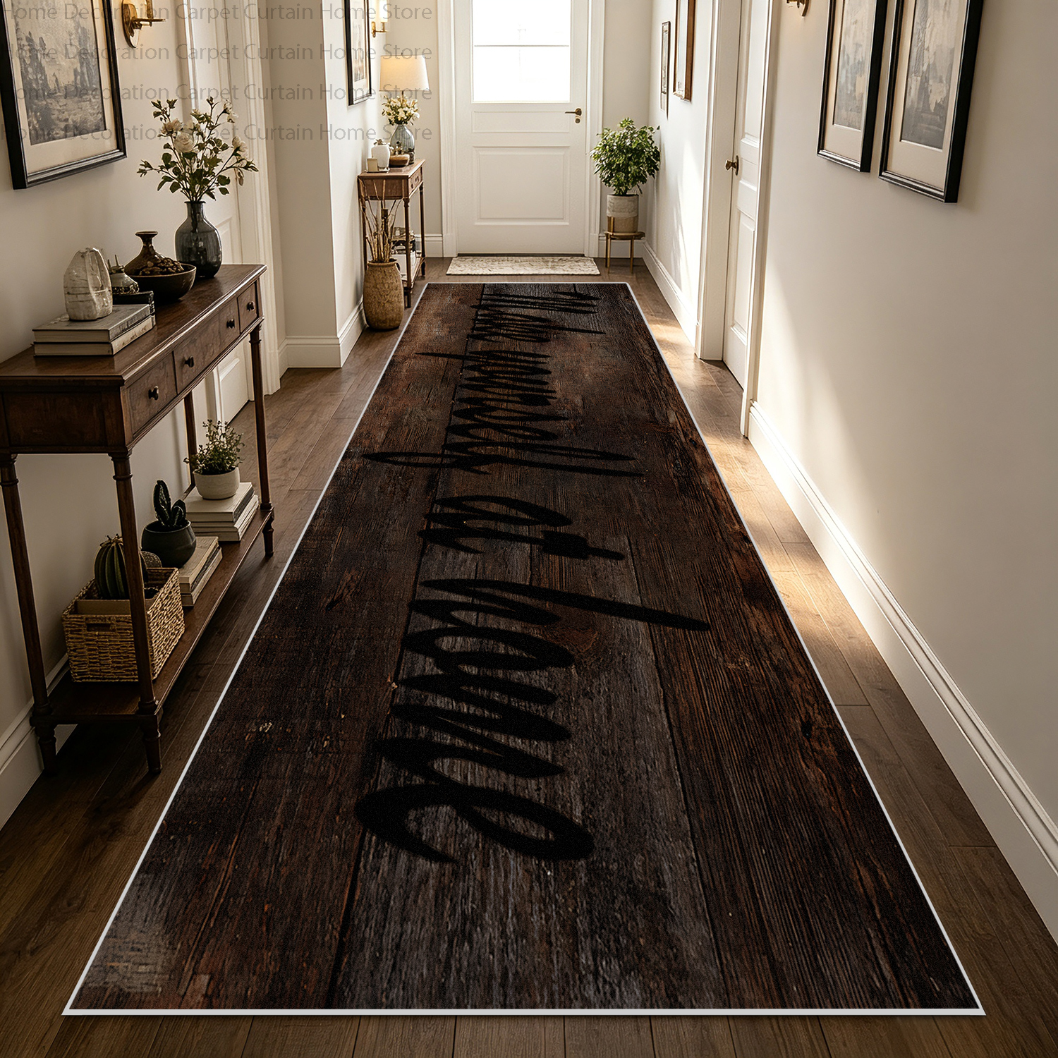 Black Vintage Wood Print Hallw - Wholesale Commercial Printing avis et prix