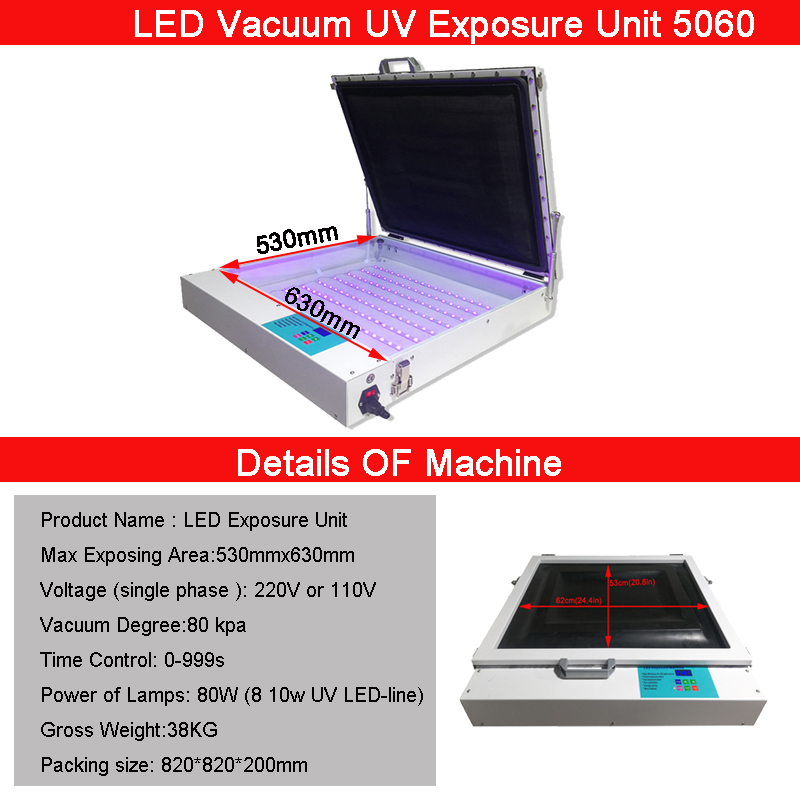 50×60cm Vacuum UV LED Screen P - Commercial Printing Process avis et prix