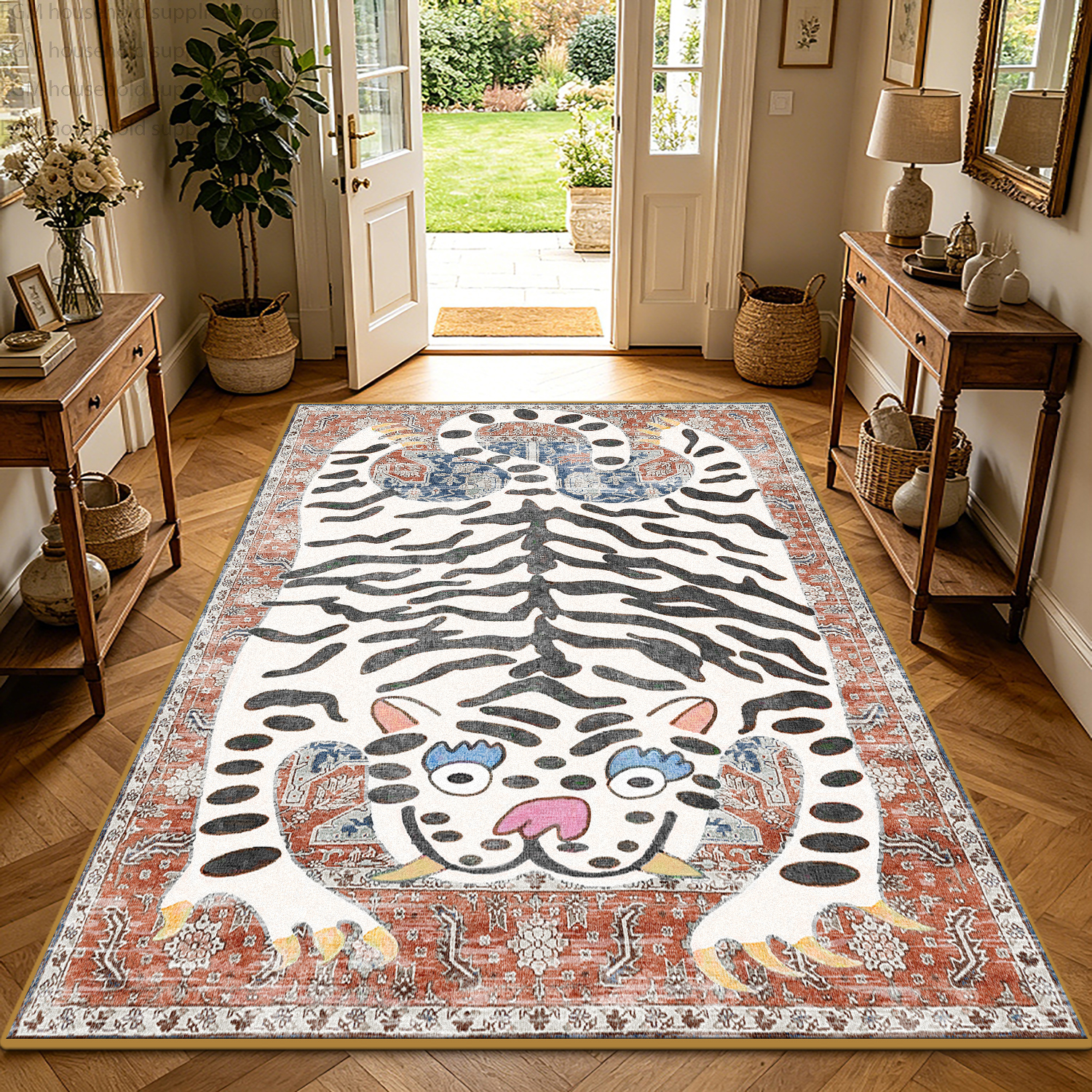 Boho Tiger Print Retro Carpet  - Wholesale Commercial Printing avis et prix