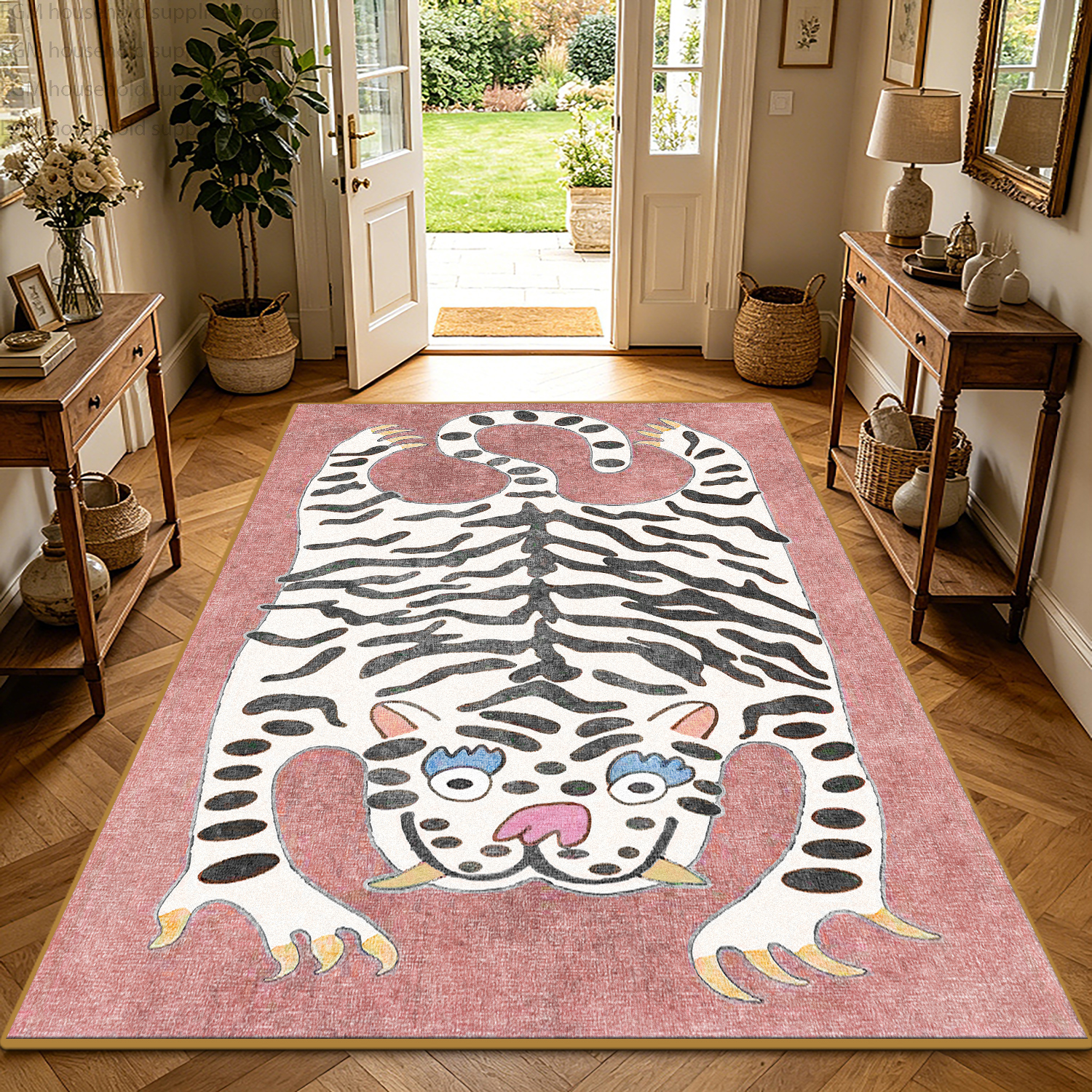 Boho Tiger Print Retro Carpet  - Wholesale Commercial Printing avis et prix