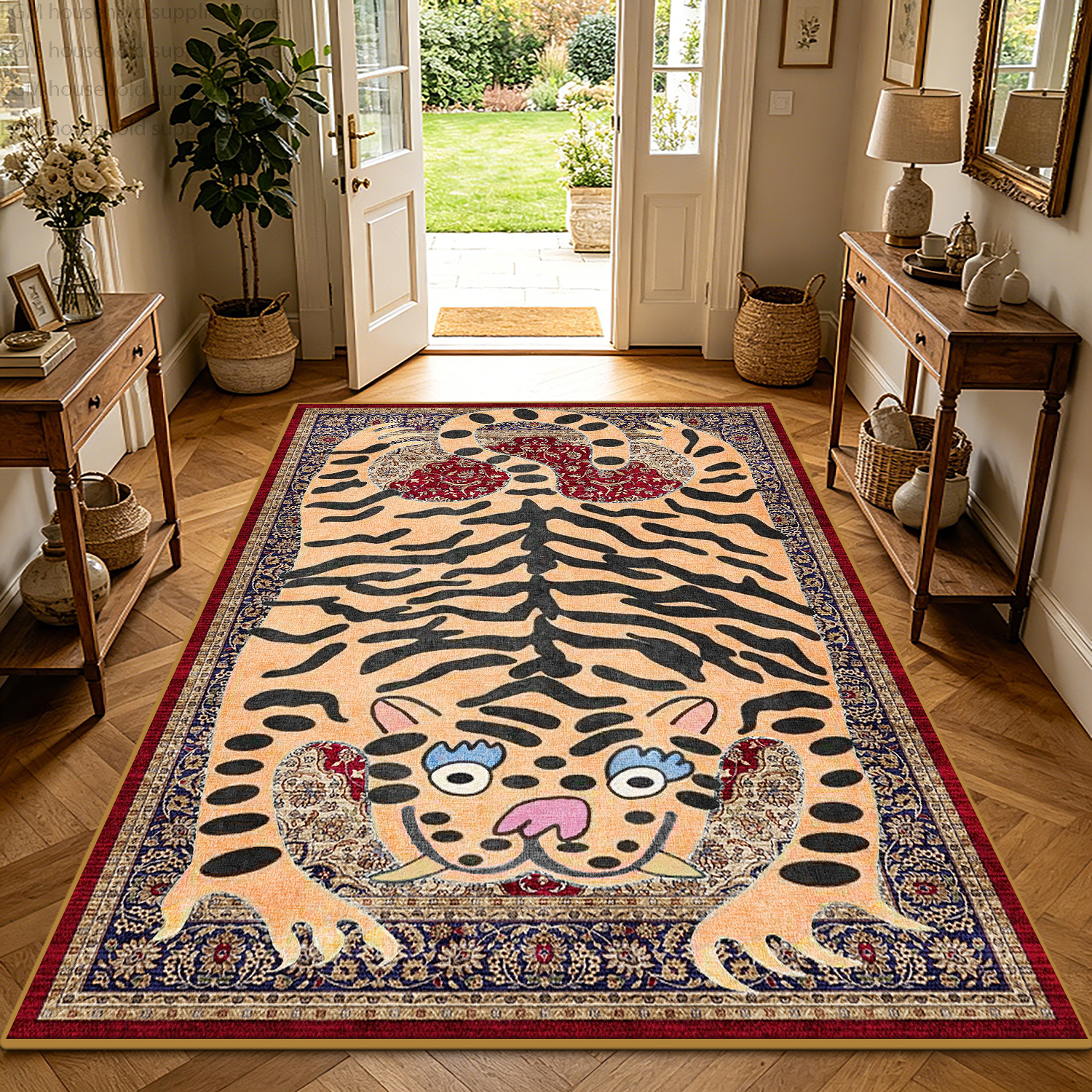 Boho Tiger Print Retro Carpet  - Wholesale Commercial Printing avis et prix