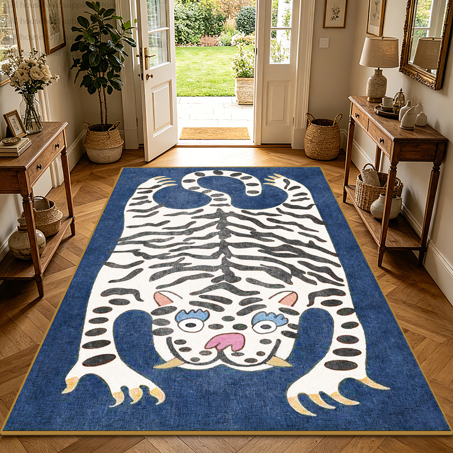 Boho Tiger Print Retro Carpet  - Wholesale Commercial Printing avis et prix
